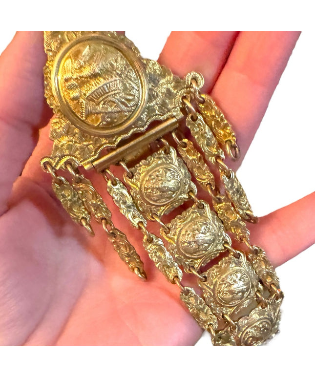 - Georgian Pinchbeck Chatelaine Rococo theme Gold Tone Pinckbeck C 1700s