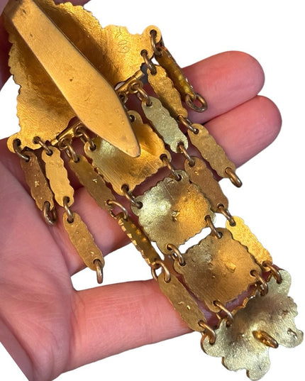 - Georgian Pinchbeck Chatelaine Rococo theme Gold Tone Pinckbeck C 1700s