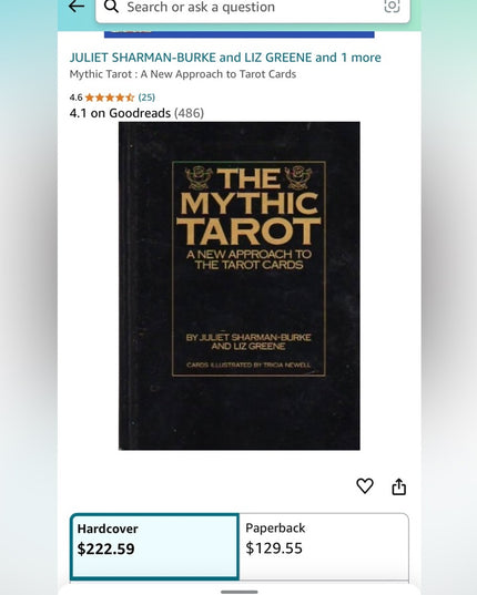 The Mythic Tarot BOOK Boxed Set CARDS Spread sheet
OOP Rare Juliet Sharman-Burke