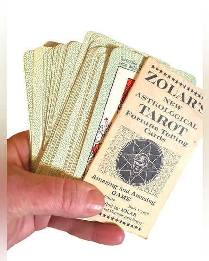 C1965 VINTAGE ZOLAR'S NEW ASTROLOGICAL TAROT FORTUNE TELLING CARDS OOP VG
