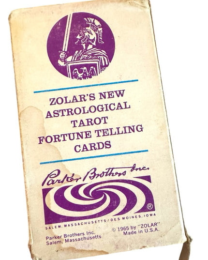 C1965 VINTAGE ZOLAR'S NEW ASTROLOGICAL TAROT FORTUNE TELLING CARDS OOP VG