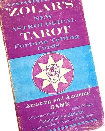 C1965 VINTAGE ZOLAR'S NEW ASTROLOGICAL TAROT FORTUNE TELLING CARDS OOP VG