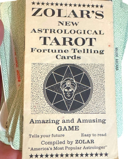 C1965 VINTAGE ZOLAR'S NEW ASTROLOGICAL TAROT FORTUNE TELLING CARDS OOP VG
