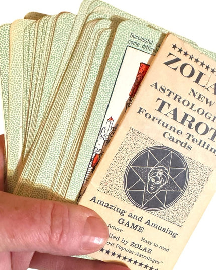 C1965 VINTAGE ZOLAR'S NEW ASTROLOGICAL TAROT FORTUNE TELLING CARDS OOP VG