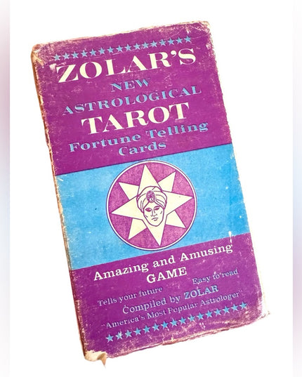 C1965 VINTAGE ZOLAR'S NEW ASTROLOGICAL TAROT FORTUNE TELLING CARDS OOP VG