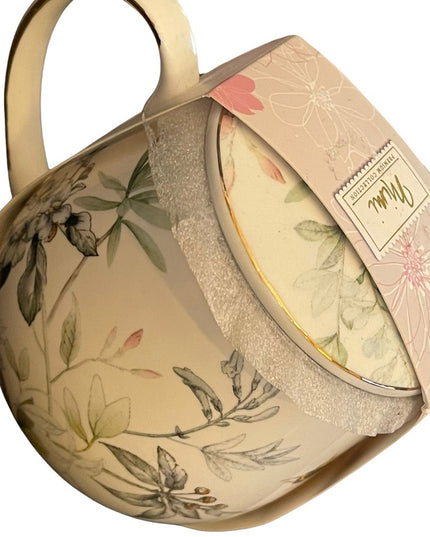 - 💐MIMI Bone China FINE PORCELAIN  Dragonfly garden TEA MUG SET