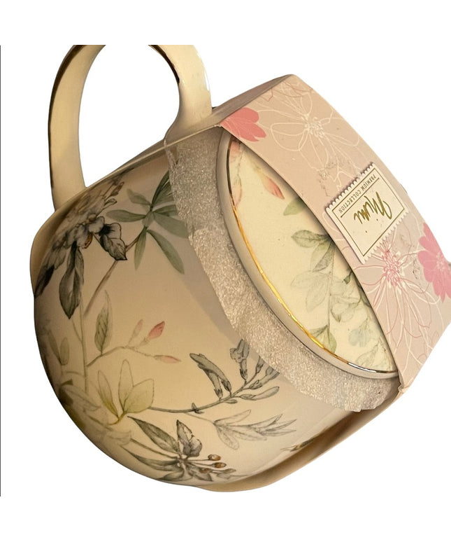 - 💐MIMI Bone China FINE PORCELAIN  Dragonfly garden TEA MUG SET