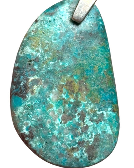 Vintage handmade southwestern Native American turquoise sterling silver pendant