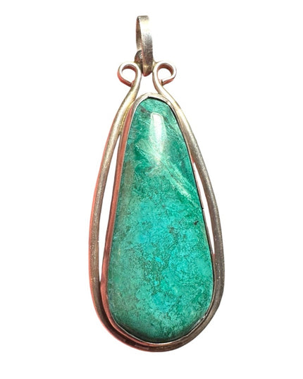 Vintage handmade southwestern native American turquoise sterling 925 pendant