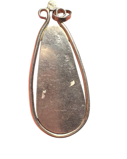 Vintage handmade southwestern native American turquoise sterling 925 pendant