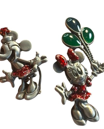 Vintage  LOT Disney brooches thimbles castle minnie mickey