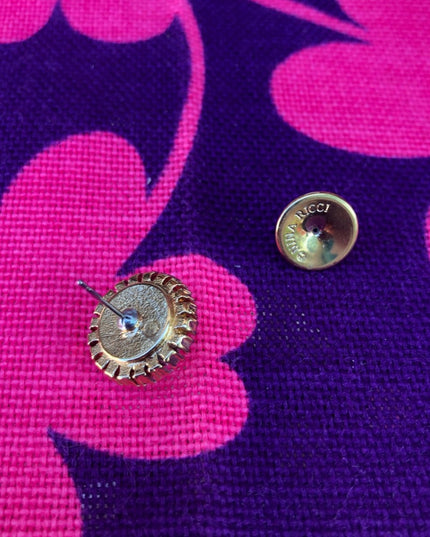 NINA RICCI  pearl earrings with swarovski gold plate