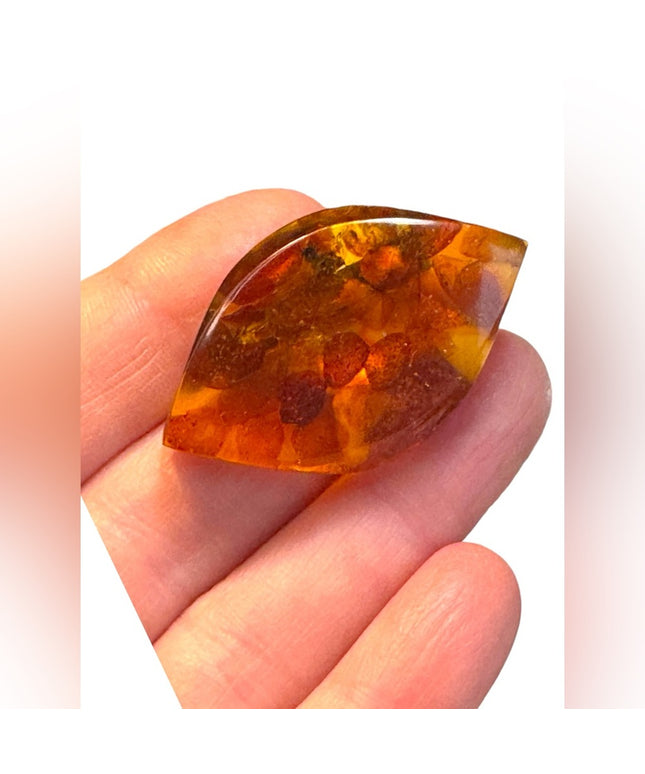 Antique Russian Amber MET small brooch