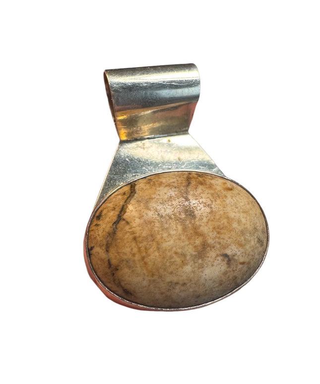Lovely aterling silver JASPER 925 Mexico CII pendant