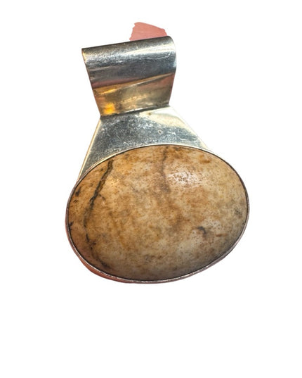 Lovely aterling silver JASPER 925 Mexico CII pendant