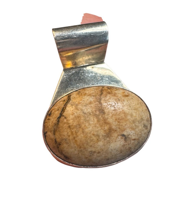 Lovely aterling silver JASPER 925 Mexico CII pendant