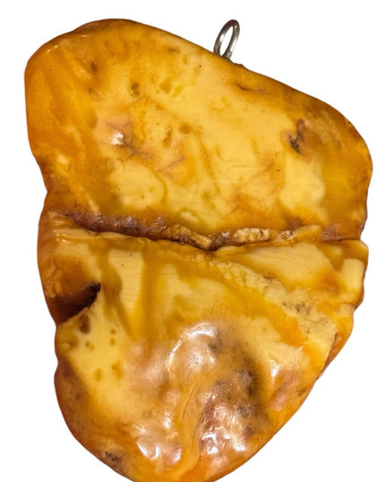 Unique Amber Angel Pendant Carved Butterscotch Eggyolk AmberPendant Charm