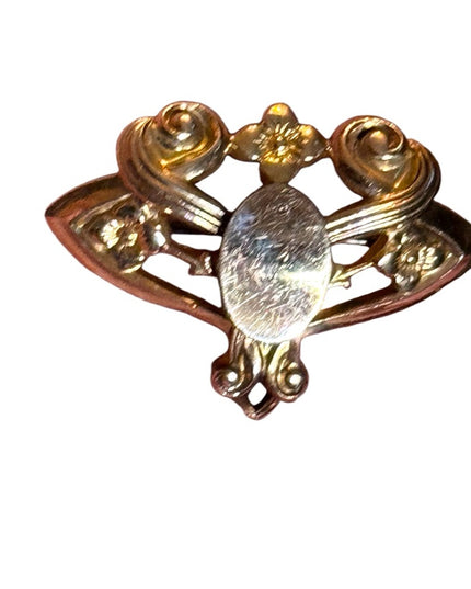 Vintage ART NOUVEAU style watch pins, gold filled/gold plated