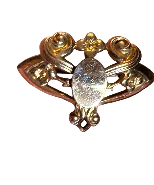 Vintage ART NOUVEAU style watch pins, gold filled/gold plated