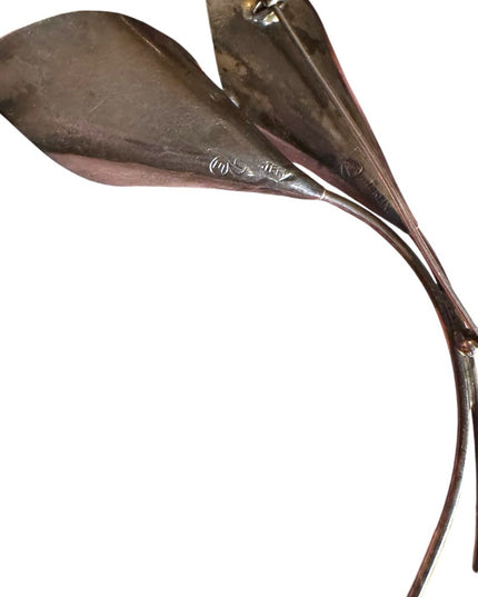 Vintage NE FROM sterling Silver 925 large Calla Lily Brooch Denmark Niels Erik
