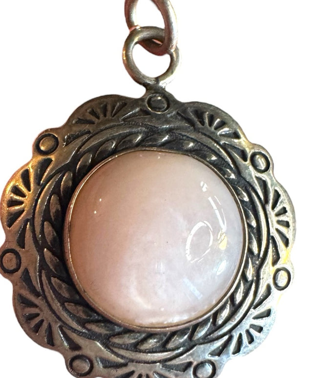 CAROLYN POLLACK RELIOS 925 Silver Vintage Mother Of Pearl Pendant