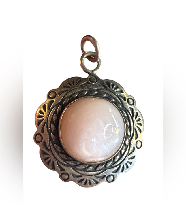 CAROLYN POLLACK RELIOS 925 Silver Vintage Mother Of Pearl Pendant