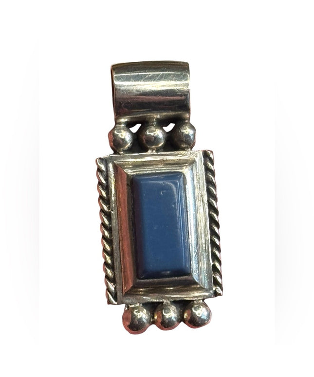 Vintage sterling silver 925 Blue Stone Pendant southwestern