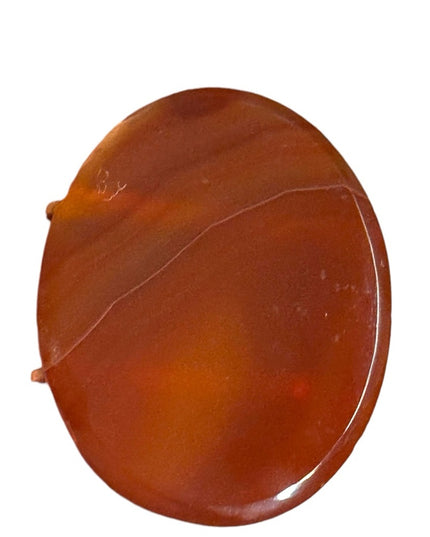 Antique Scottish Brass agate Victorian brooch oval