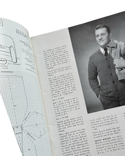 Minerva Hand Knits for Men in Service WW2 Booklet C1942 Rare Edition knitting