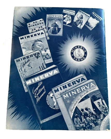Minerva Hand Knits for Men in Service WW2 Booklet C1942 Rare Edition knitting