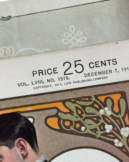 Vintage Life Magazine  1911 HOLIDAY CHRISTMAS WOMEN FASHION COLES PHILLIPS ART