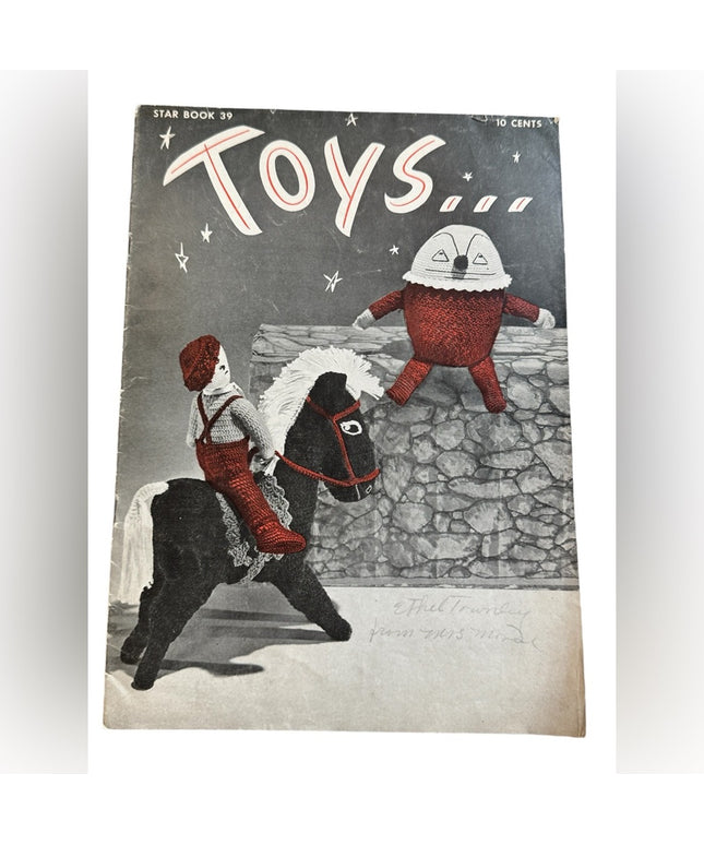 Vintage C1945 WW2 Star Book Crochet  Toy book