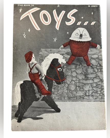 Vintage C1945 WW2 Star Book Crochet  Toy book