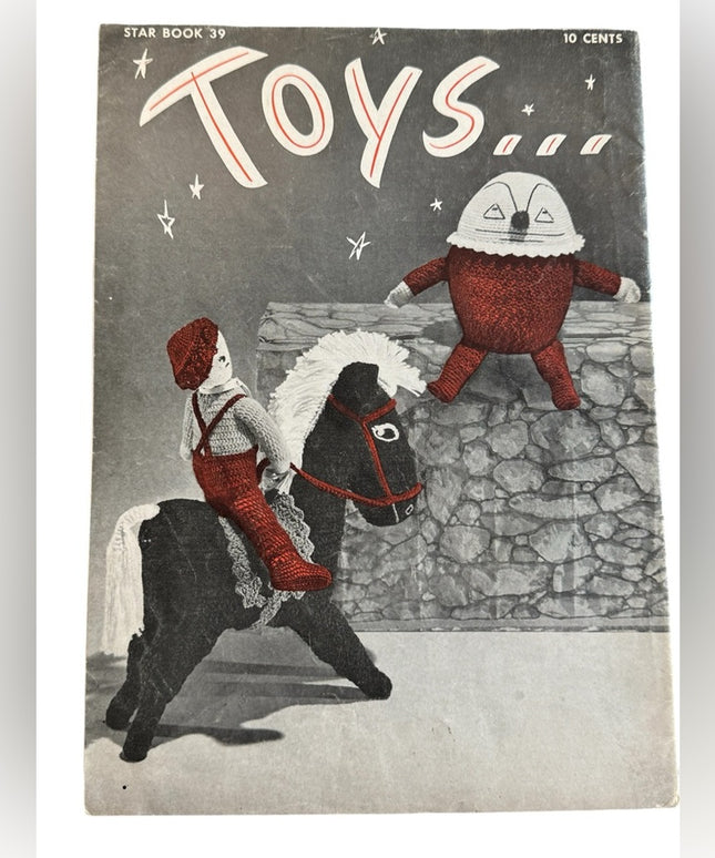 Vintage C1945 WW2 Star Book Crochet  Toy book