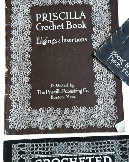 Antique Art Deco 1920s  Crochet Book LOT Collection 5 pcs