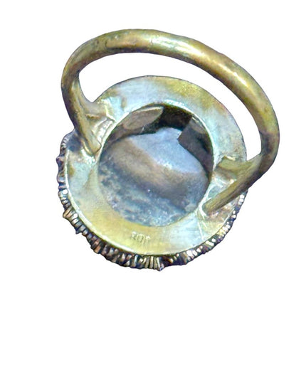Elegant antique 800 Silver marcasite carved  Cameo Ring
