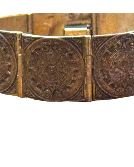 Vintage Sterling Silver 925 TAXCO Aztec Mayan Mexico Calendar  Bracelet