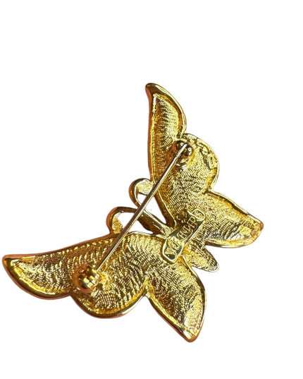 Elegant Weekenders gold plt  Multicolor crystal fancy Butterfly Brooch