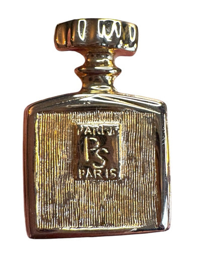 Vintage Gold Perfume Bottle Accent brooch Paris