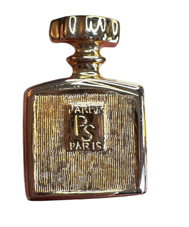 Vintage Gold Perfume Bottle Accent brooch Paris