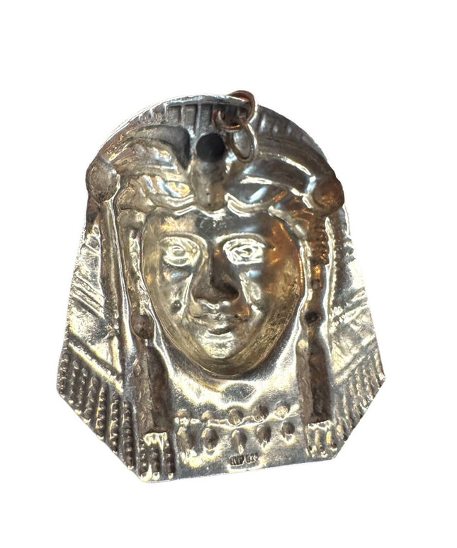 Vintage sterling Silver 925 RVP Egyptian Pharaoh Pendant