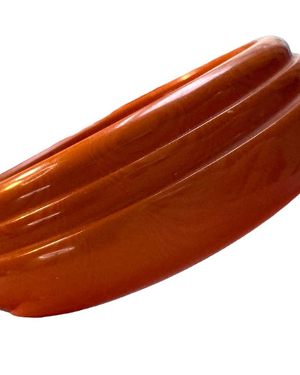 Vintage Orange Bakelite Bangle Bracelet