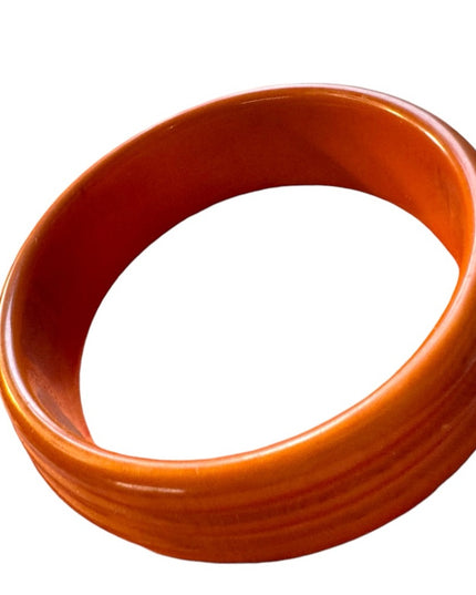 Vintage Orange Bakelite Bangle Bracelet
