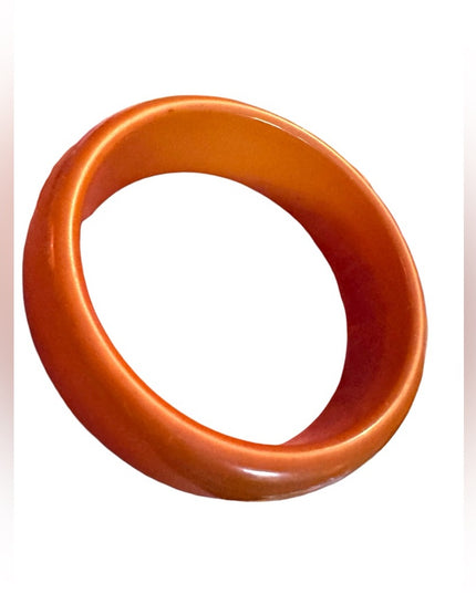 Vintage Orange Bakelite Bangle Bracelet