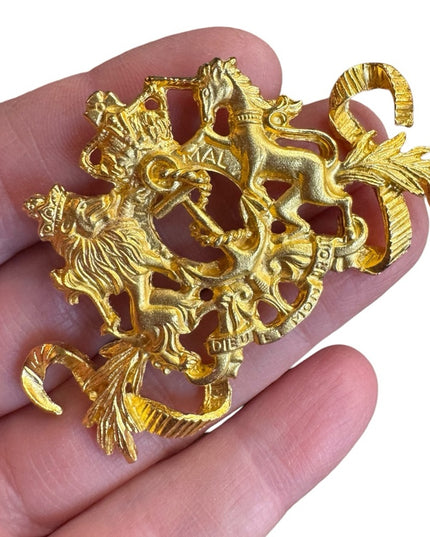 Vintage stunning Gold plt Maeve Carr New York Heraldic Brooch lions