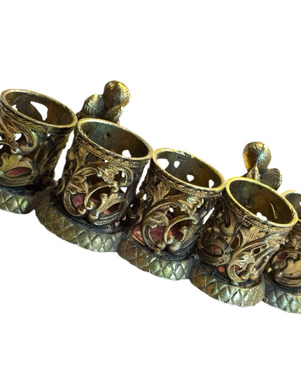 Vintage Gold antiqued finish Hollywood Regency Cherub lipstick Holder