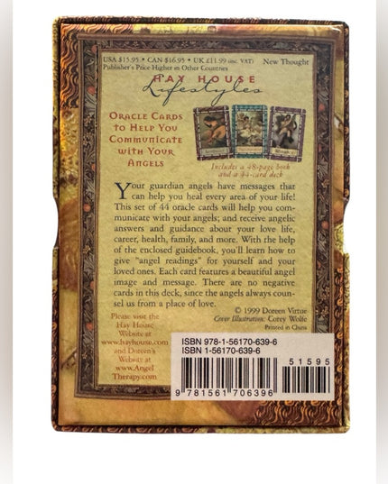 Healing with the Angels Oracle Cards C1999 Orig Deck 1st issue Hay House OOP