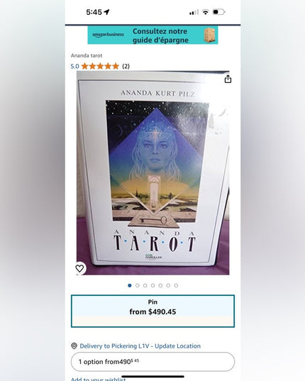 Ananda Tarot Box set Cards & Book LN OOP Rare C2003