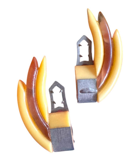 Antique Bakelite Art Deco shoe clips antique Celluloid Ladies Accessories