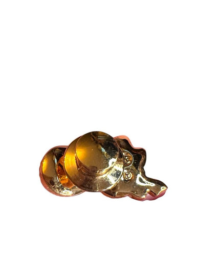 Swarovski Crystal red White Masquerade Mardi Gras Owl Face Mask Pin Enamel Bow